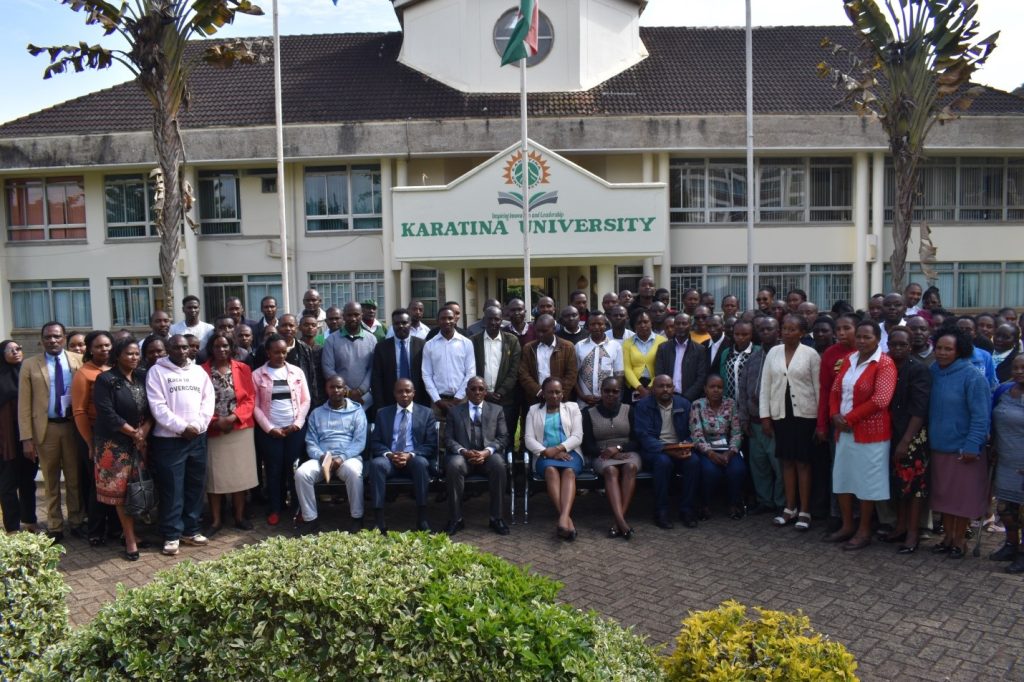 THE VICE CHANCELLOR MEETS MEMBERS OF KARATINA UNIVERSITY STAFF
